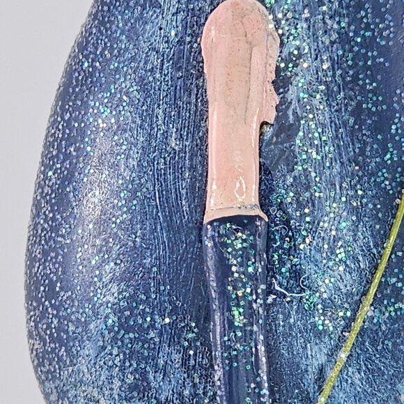 Department 56 Patience Brewster Krinkles Blue Light Bulb Ornament 6.25 Inches - Picture 7 of 8